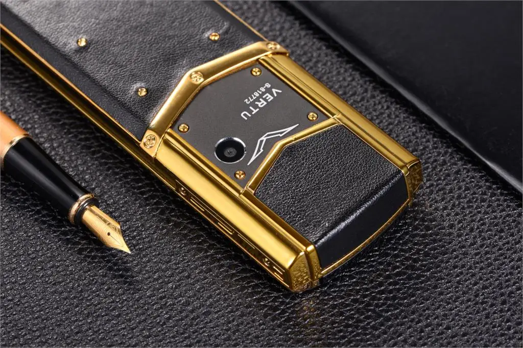 Luxury V10 Phone with Metal Leather Body Dual Card Slot Invisible Keyboard FM Radio And Camera - Premium Unisex Design