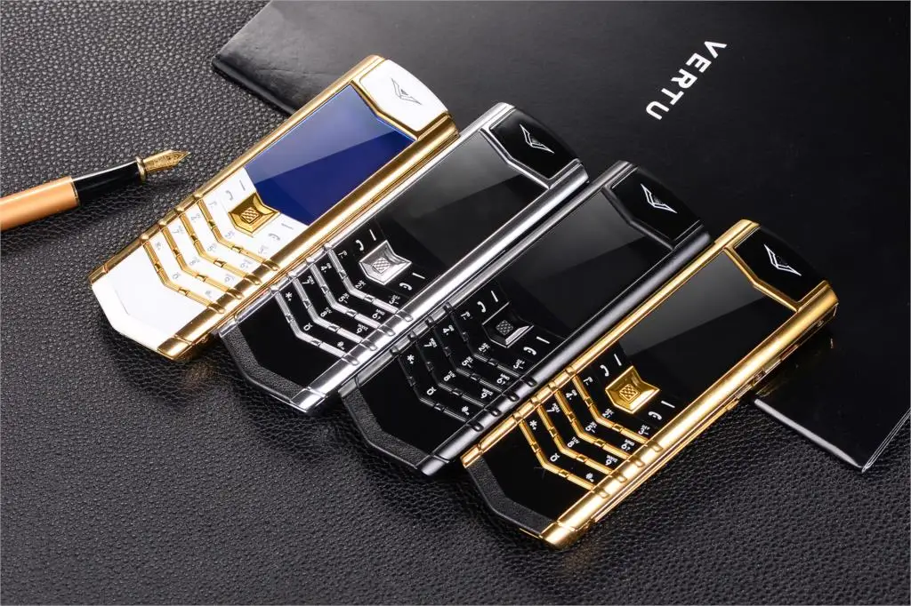 Luxury V10 Phone with Metal Leather Body Dual Card Slot Invisible Keyboard FM Radio And Camera - Premium Unisex Design