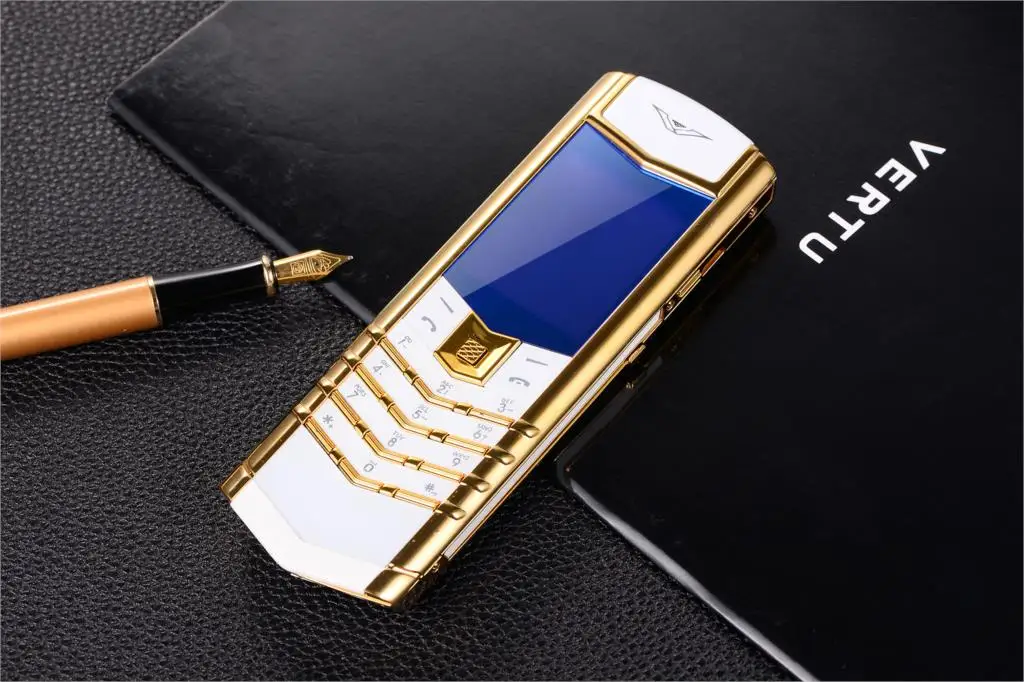Luxury V10 Phone with Metal Leather Body Dual Card Slot Invisible Keyboard FM Radio And Camera - Premium Unisex Design