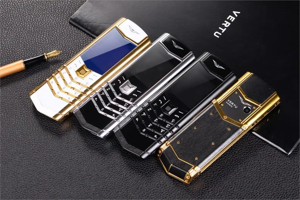 Luxury V10 Phone with Metal Leather Body Dual Card Slot Invisible Keyboard FM Radio And Camera - Premium Unisex Design