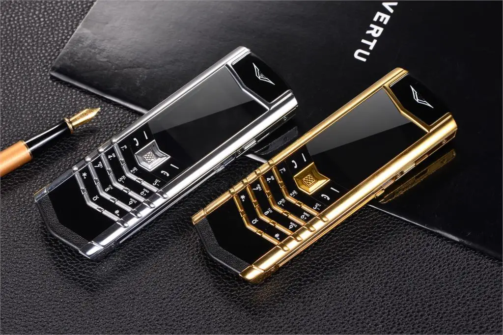 Luxury V10 Phone with Metal Leather Body Dual Card Slot Invisible Keyboard FM Radio And Camera - Premium Unisex Design