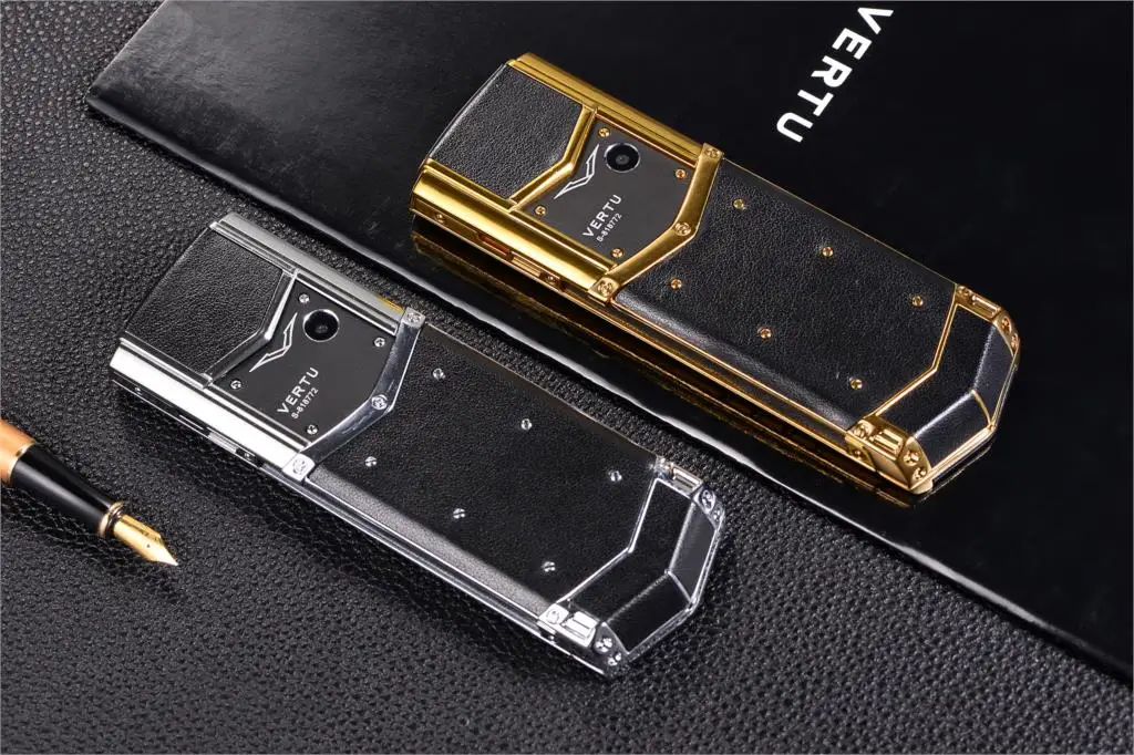 Luxury V10 Phone with Metal Leather Body Dual Card Slot Invisible Keyboard FM Radio And Camera - Premium Unisex Design