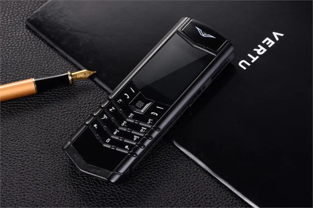 Luxury V10 Phone with Metal Leather Body Dual Card Slot Invisible Keyboard FM Radio And Camera - Premium Unisex Design