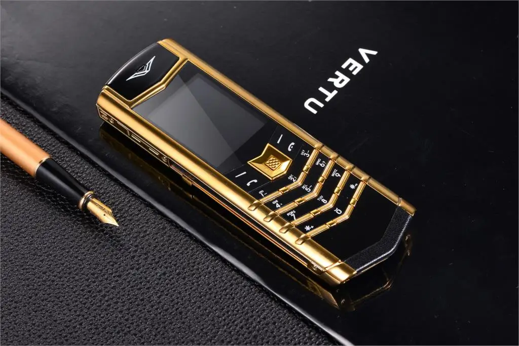 Luxury V10 Phone with Metal Leather Body Dual Card Slot Invisible Keyboard FM Radio And Camera - Premium Unisex Design