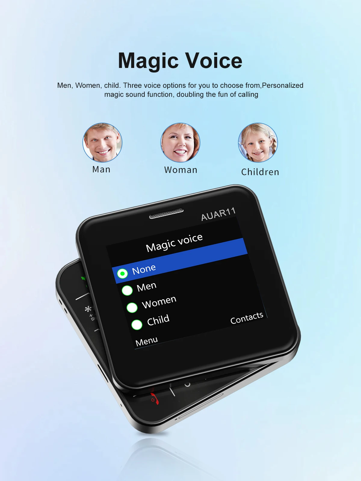 Low Price Sale SERVO AUAR11 2G GSM Rotate Screen Dual SIM Speed Dial Magic Voice Flashlight 2.4" Side Slider Square Cellphones
