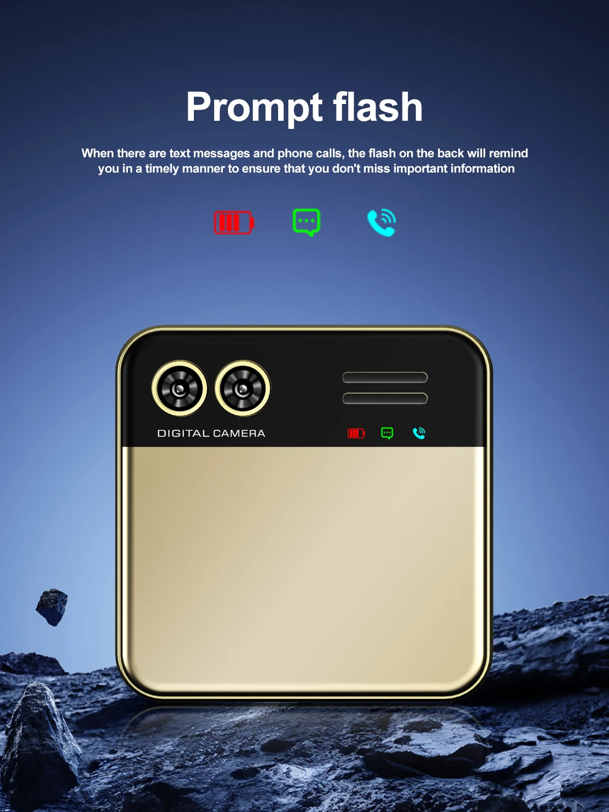 Low Price Sale SERVO AUAR11 2G GSM Rotate Screen Dual SIM Speed Dial Magic Voice Flashlight 2.4" Side Slider Square Cellphones