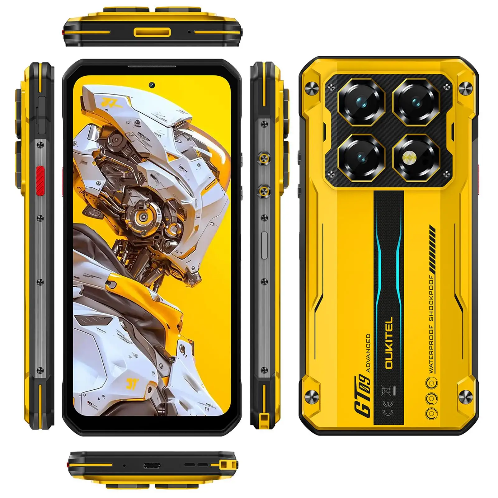 Oukitel WP60 Rugged Phone 12GB/16GB+512GB Night Vision 108MP Camera 7.2'' Android 15 Dimensity 7025 10000mAh NFC 5G Smartphone
