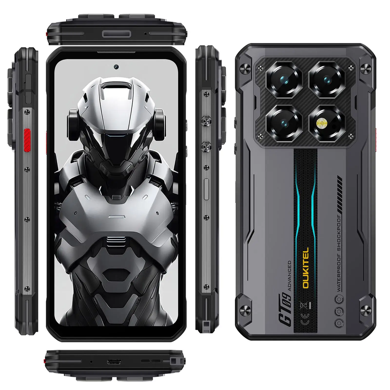 Oukitel WP60 Rugged Phone 12GB/16GB+512GB Night Vision 108MP Camera 7.2'' Android 15 Dimensity 7025 10000mAh NFC 5G Smartphone