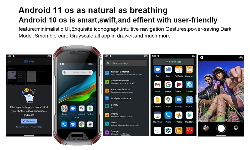 Unihertz Atom L/XL Rugged Waterproof Unlocked Smartphone 6GB 128GB Android Cellphone Walkie-Talkie 8MP 48MP Dual Sim NFC Phones