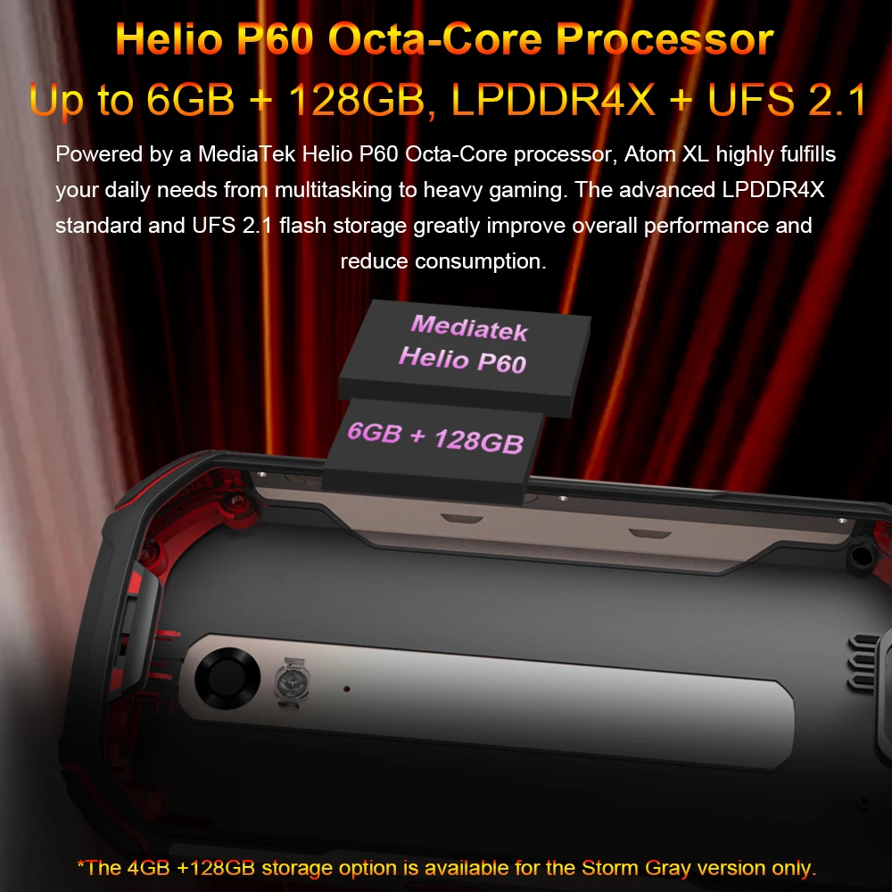 Unihertz Atom L/XL Rugged Waterproof Unlocked Smartphone 6GB 128GB Android Cellphone Walkie-Talkie 8MP 48MP Dual Sim NFC Phones