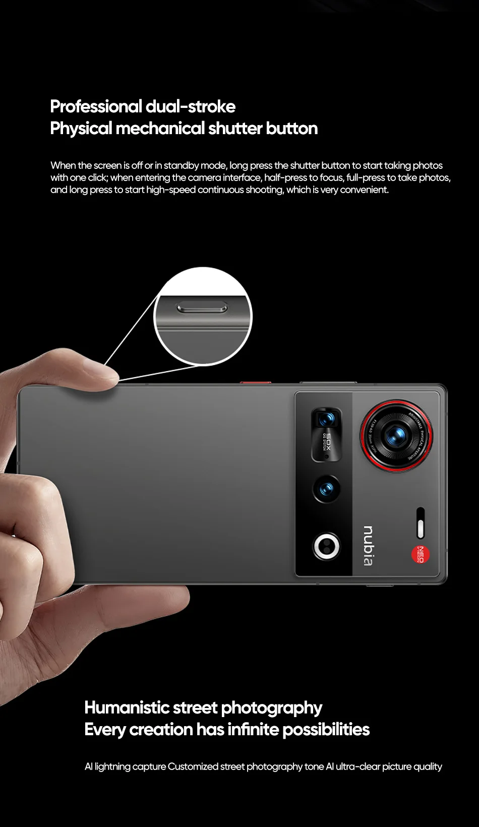 Nubia Z70 Ultra Smartphone 5G 6.85'' 144Hz Full Display Camera 6150mAh Battery IP68 Waterproof NFC Global Version 100% New