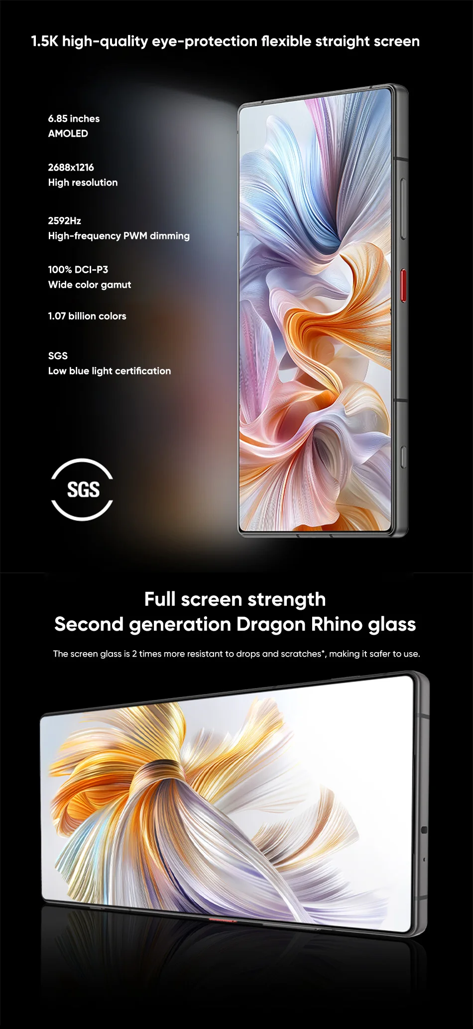 Nubia Z70 Ultra Smartphone 5G 6.85'' 144Hz Full Display Camera 6150mAh Battery IP68 Waterproof NFC Global Version 100% New