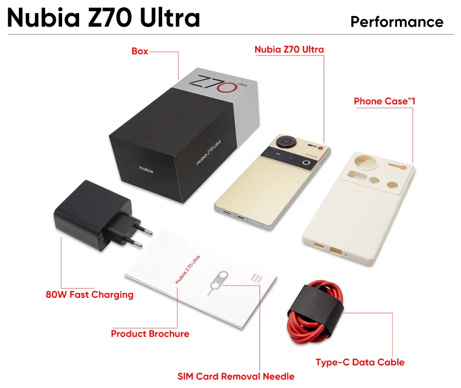 Nubia Z70 Ultra Smartphone 5G 6.85'' 144Hz Full Display Camera 6150mAh Battery IP68 Waterproof NFC Global Version 100% New