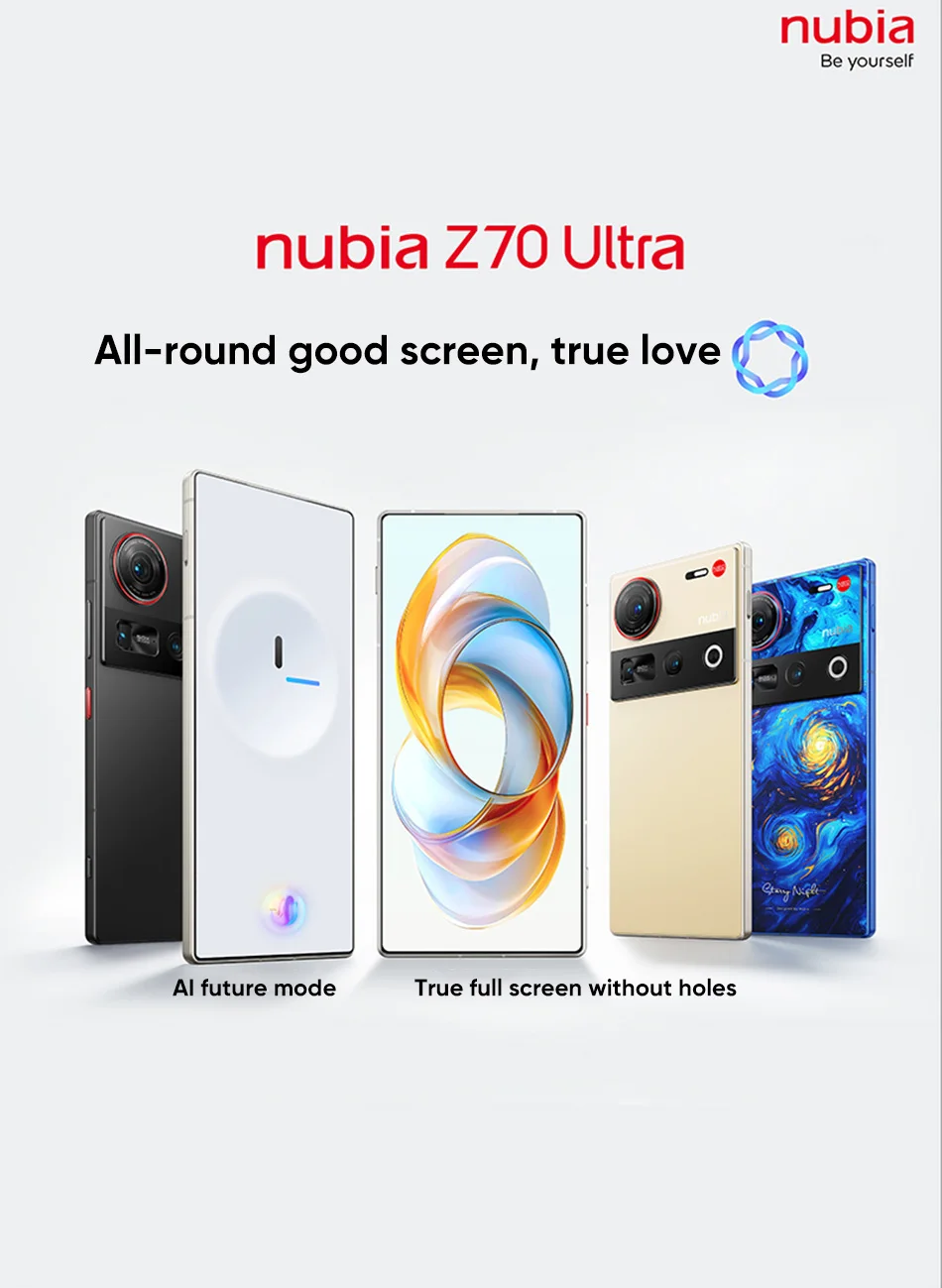 Nubia Z70 Ultra Smartphone 5G 6.85'' 144Hz Full Display Camera 6150mAh Battery IP68 Waterproof NFC Global Version 100% New