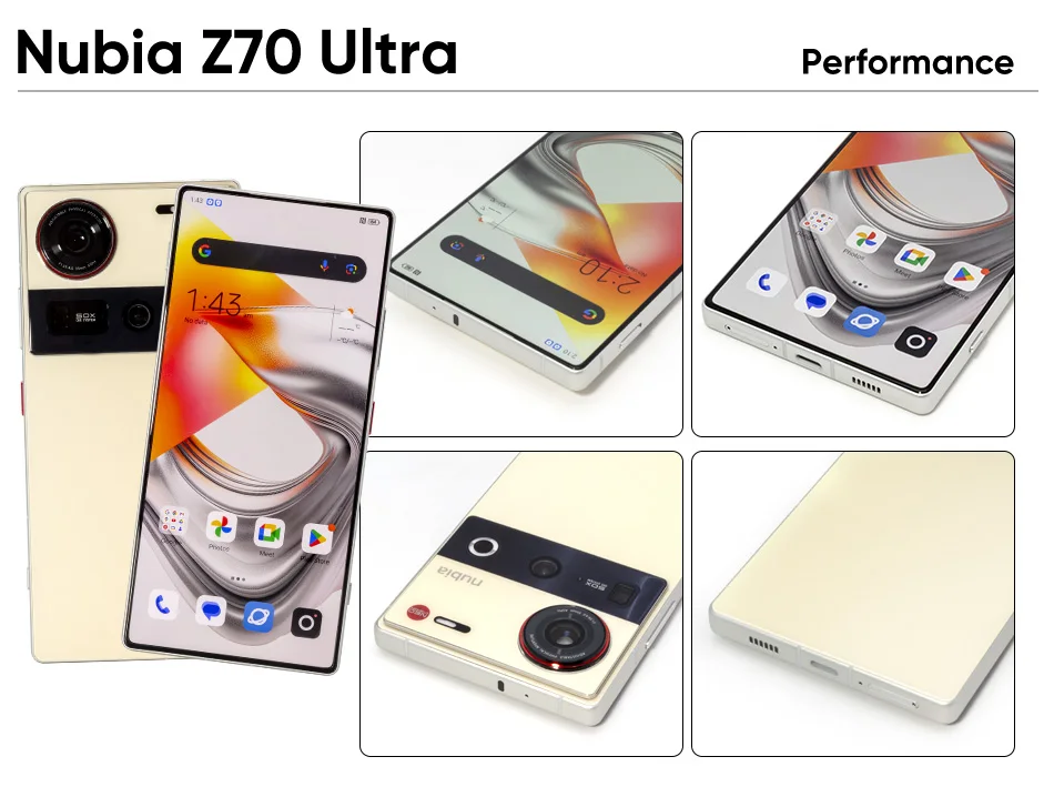 Nubia Z70 Ultra Smartphone 5G 6.85'' 144Hz Full Display Camera 6150mAh Battery IP68 Waterproof NFC Global Version 100% New