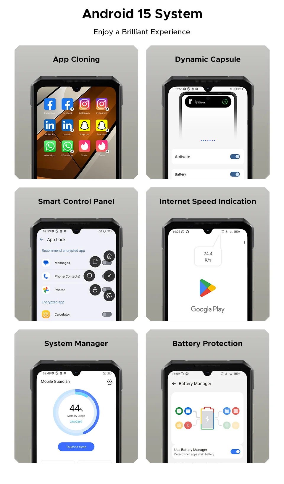 World Premiere DOOGEE S200 Max Rugged Phone 16GB 512GB 22000mAh Battery 66W 1.32" Rear Display 6.72” 120Hz Dimensity 7050 NFC