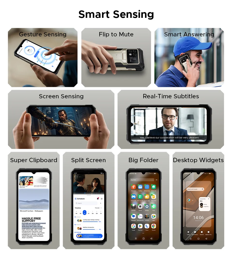 World Premiere DOOGEE S200 Max Rugged Phone 16GB 512GB 22000mAh Battery 66W 1.32" Rear Display 6.72” 120Hz Dimensity 7050 NFC