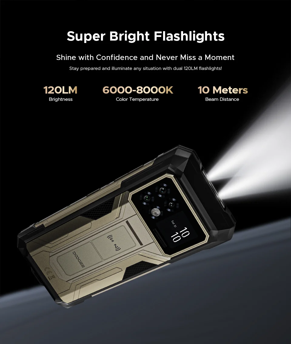 World Premiere DOOGEE S200 Max Rugged Phone 16GB 512GB 22000mAh Battery 66W 1.32" Rear Display 6.72” 120Hz Dimensity 7050 NFC