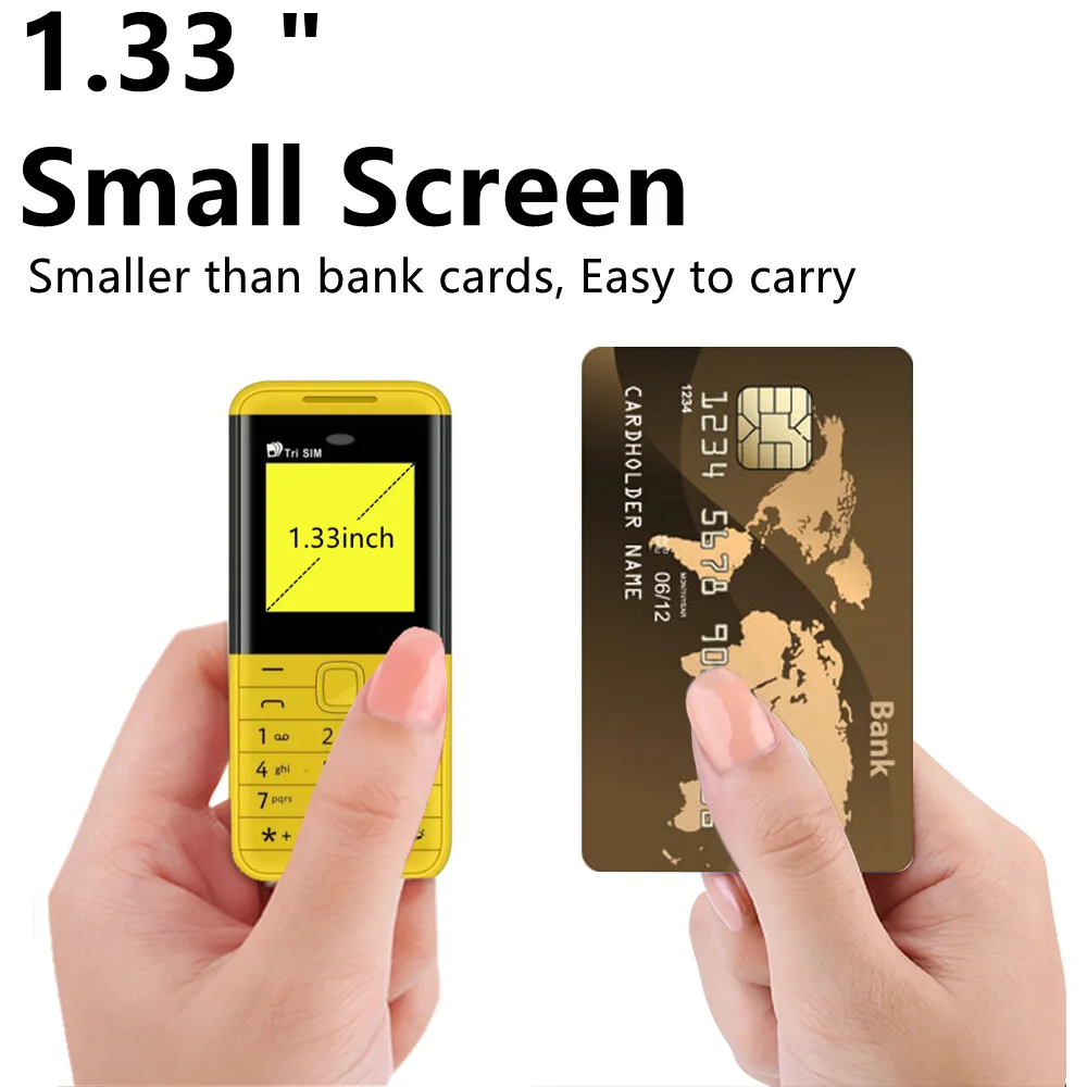 SERVO BM5310 Mini 3 SIM Standby Feature Mobile Phone Speed Dial Magic Voice Blacklist MP4 Player FM Radio Small Backup Cellphone