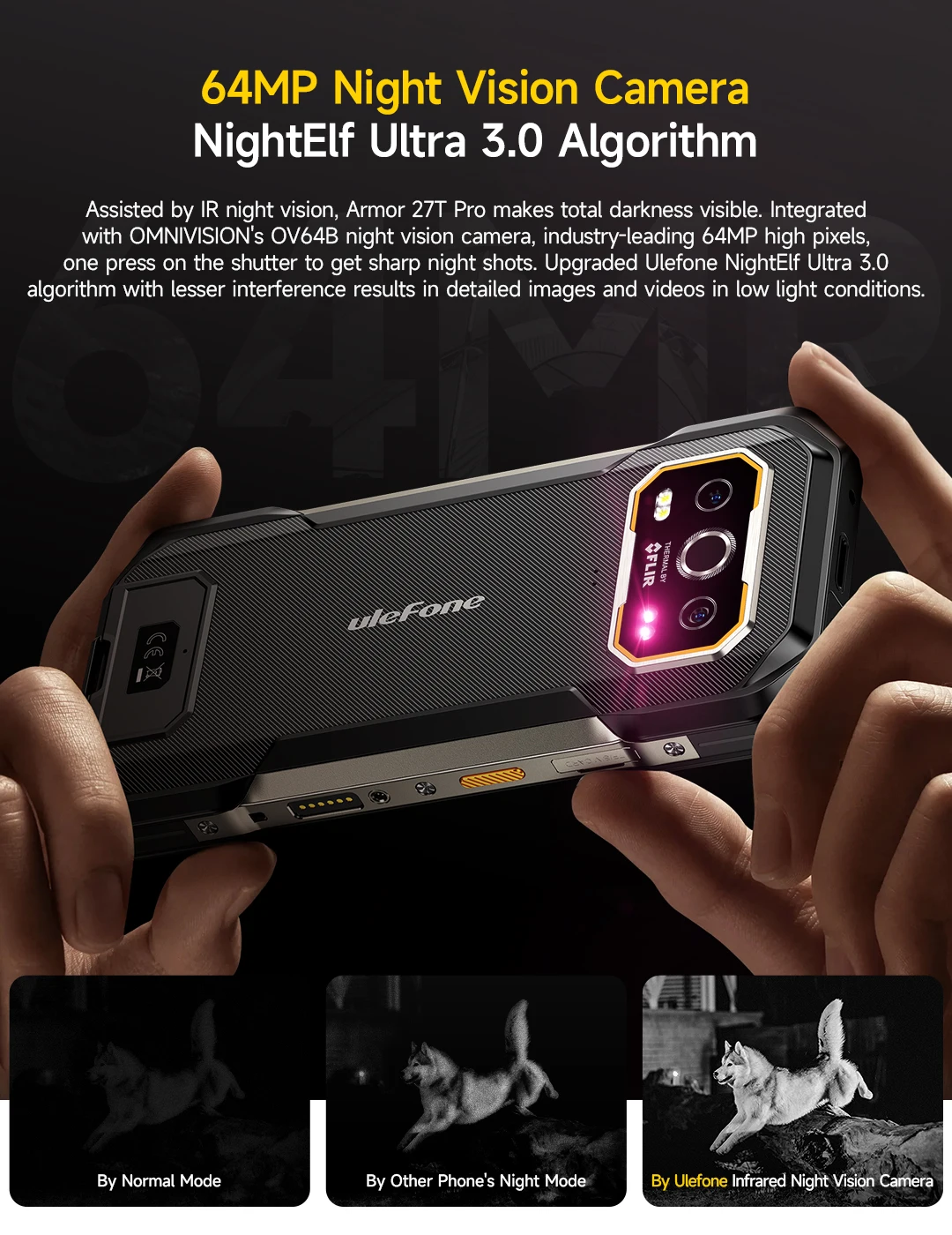 Ulefone Armor 27T Pro+ 5G Rugged Phone 10600mAh Smartphone Android 15 50MP+64MP Night Camera 6.78" Up to 24GB RAM+256GB ROM NFC
