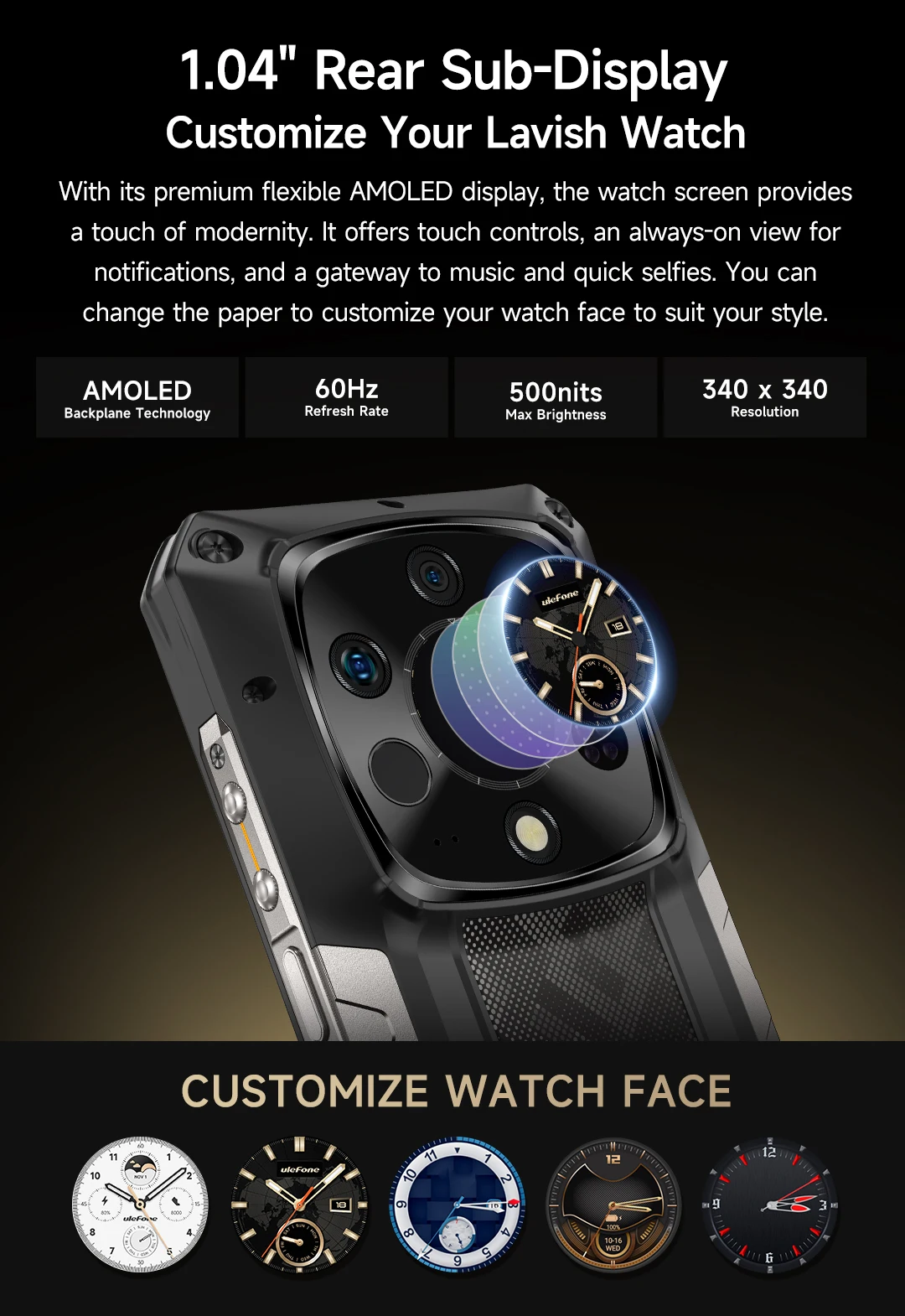 Ulefone Armor 28 Ultra 5G AI Thermal Imaging Rugged Phone Dimensity 9300+ 1TB ROM 32GB RAM Android Smartphone AMOLED Mobile