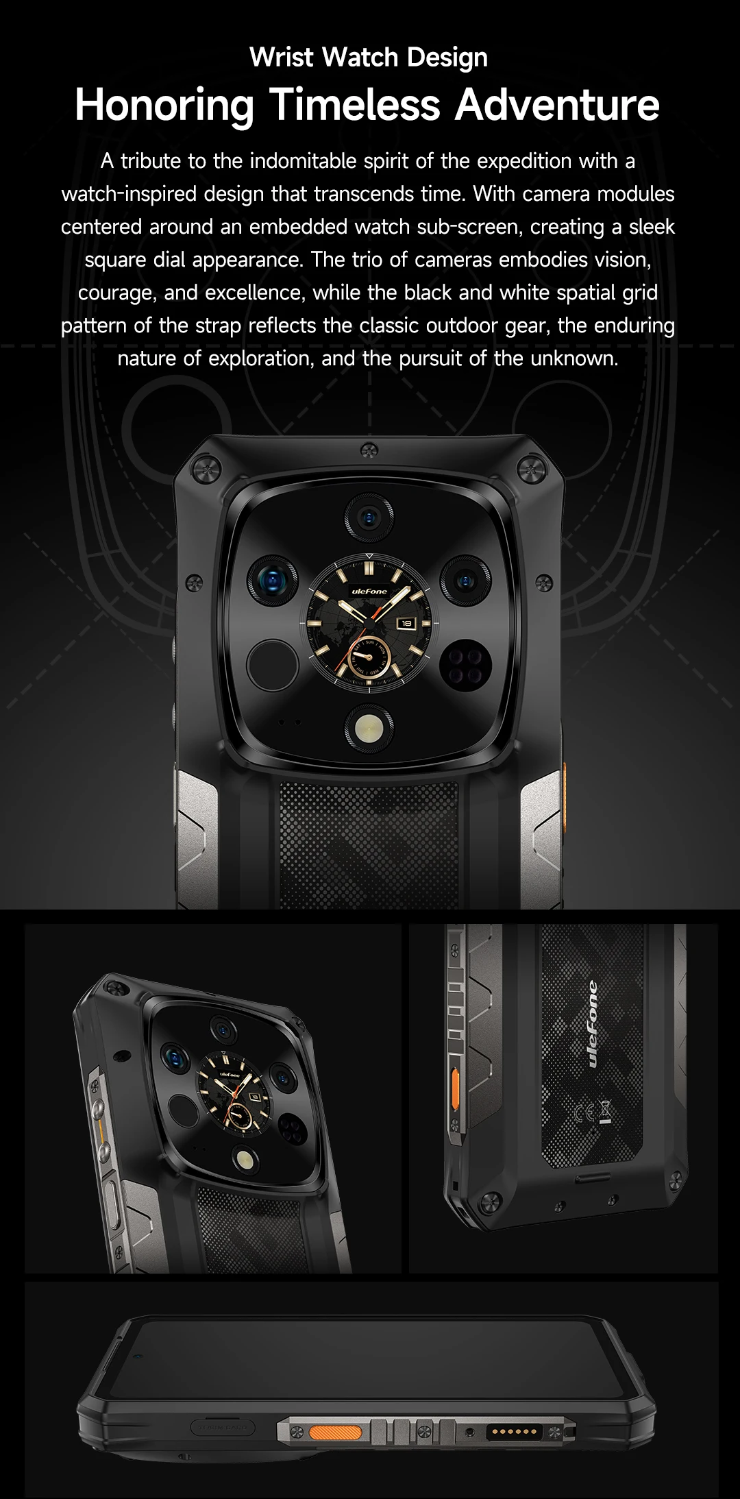 Ulefone Armor 28 Ultra 5G AI Thermal Imaging Rugged Phone Dimensity 9300+ 1TB ROM 32GB RAM Android Smartphone AMOLED Mobile