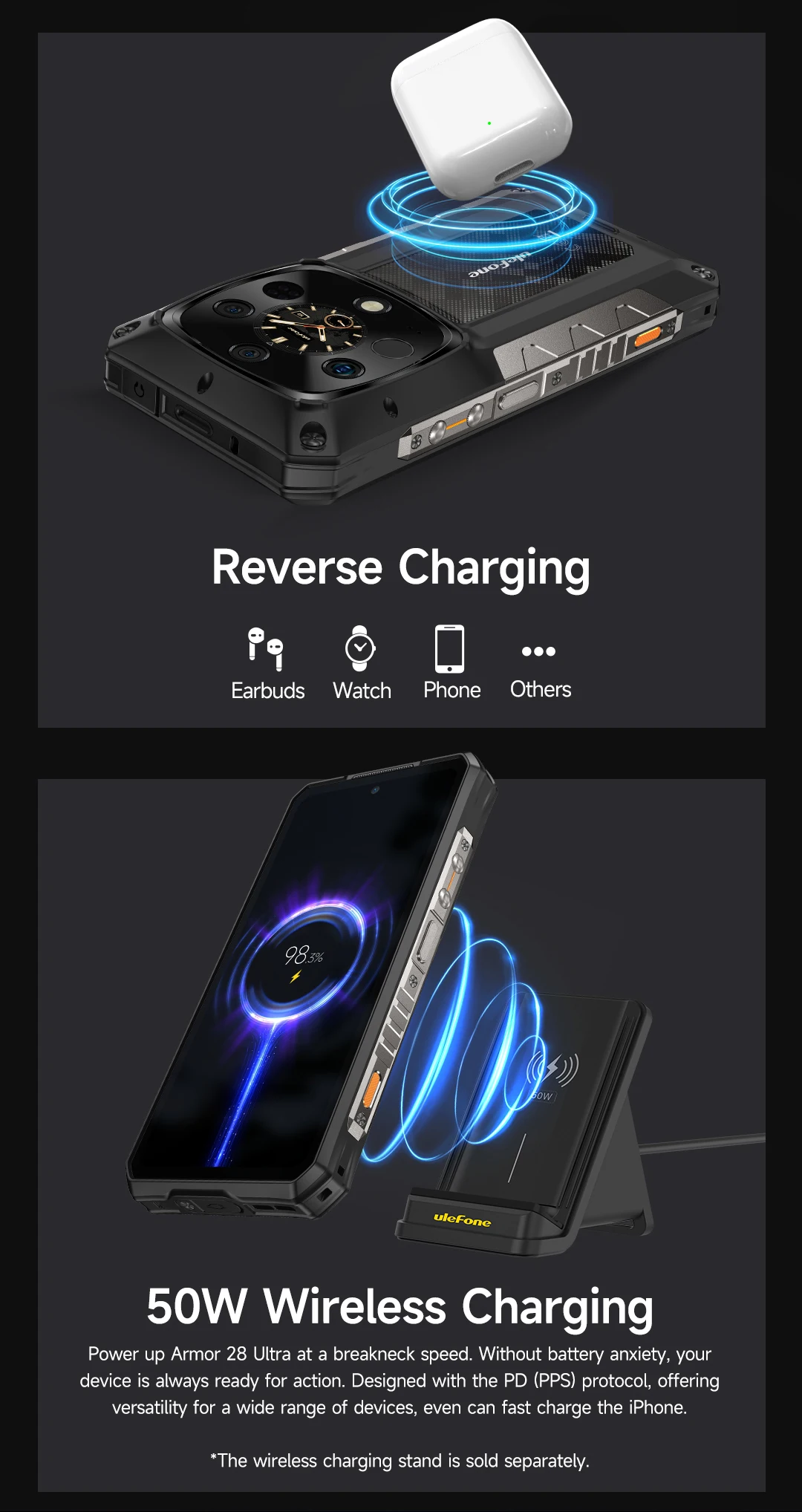 Ulefone Armor 28 Ultra 5G AI Thermal Imaging Rugged Phone Dimensity 9300+ 1TB ROM 32GB RAM Android Smartphone AMOLED Mobile
