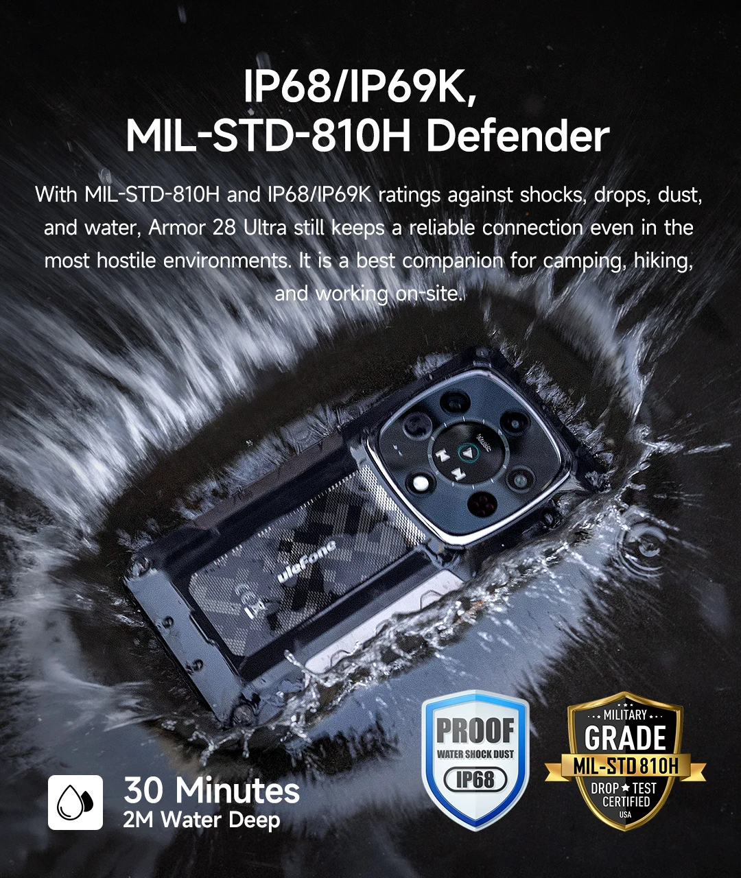 Ulefone Armor 28 Ultra 5G AI Thermal Imaging Rugged Phone Dimensity 9300+ 1TB ROM 32GB RAM Android Smartphone AMOLED Mobile