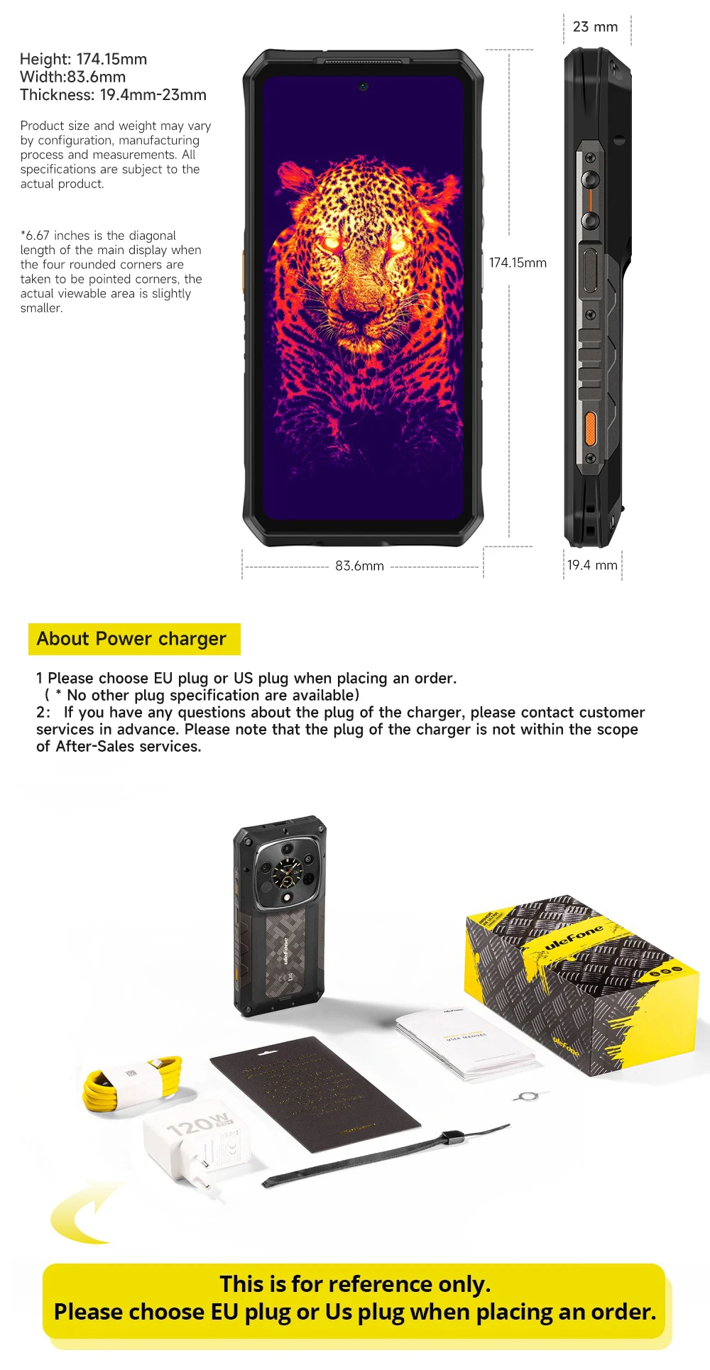 Ulefone Armor 28 Ultra 5G AI Thermal Imaging Rugged Phone Dimensity 9300+ 1TB ROM 32GB RAM Android Smartphone AMOLED Mobile