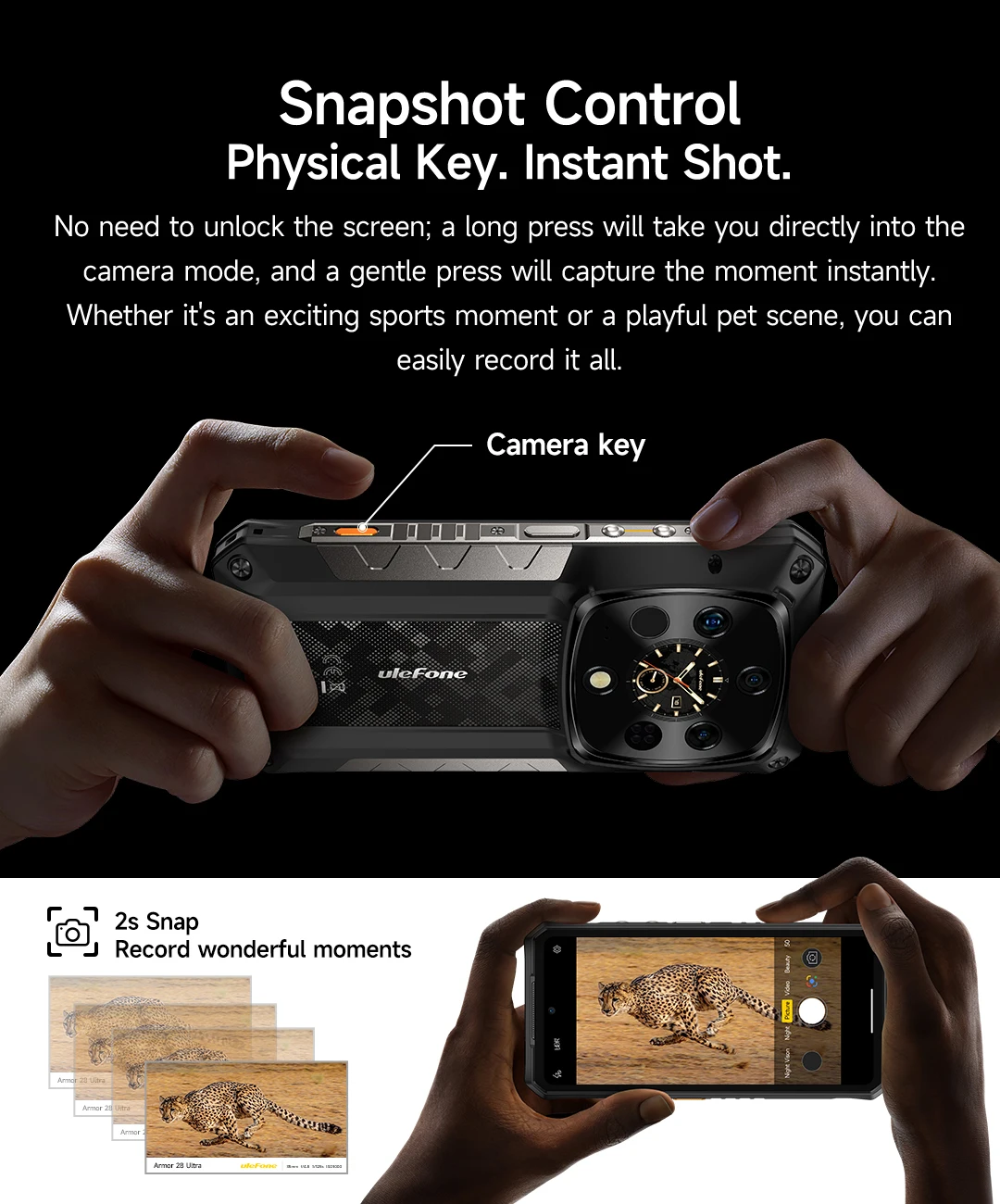 Ulefone Armor 28 Ultra 5G AI Thermal Imaging Rugged Phone Dimensity 9300+ 1TB ROM 32GB RAM Android Smartphone AMOLED Mobile