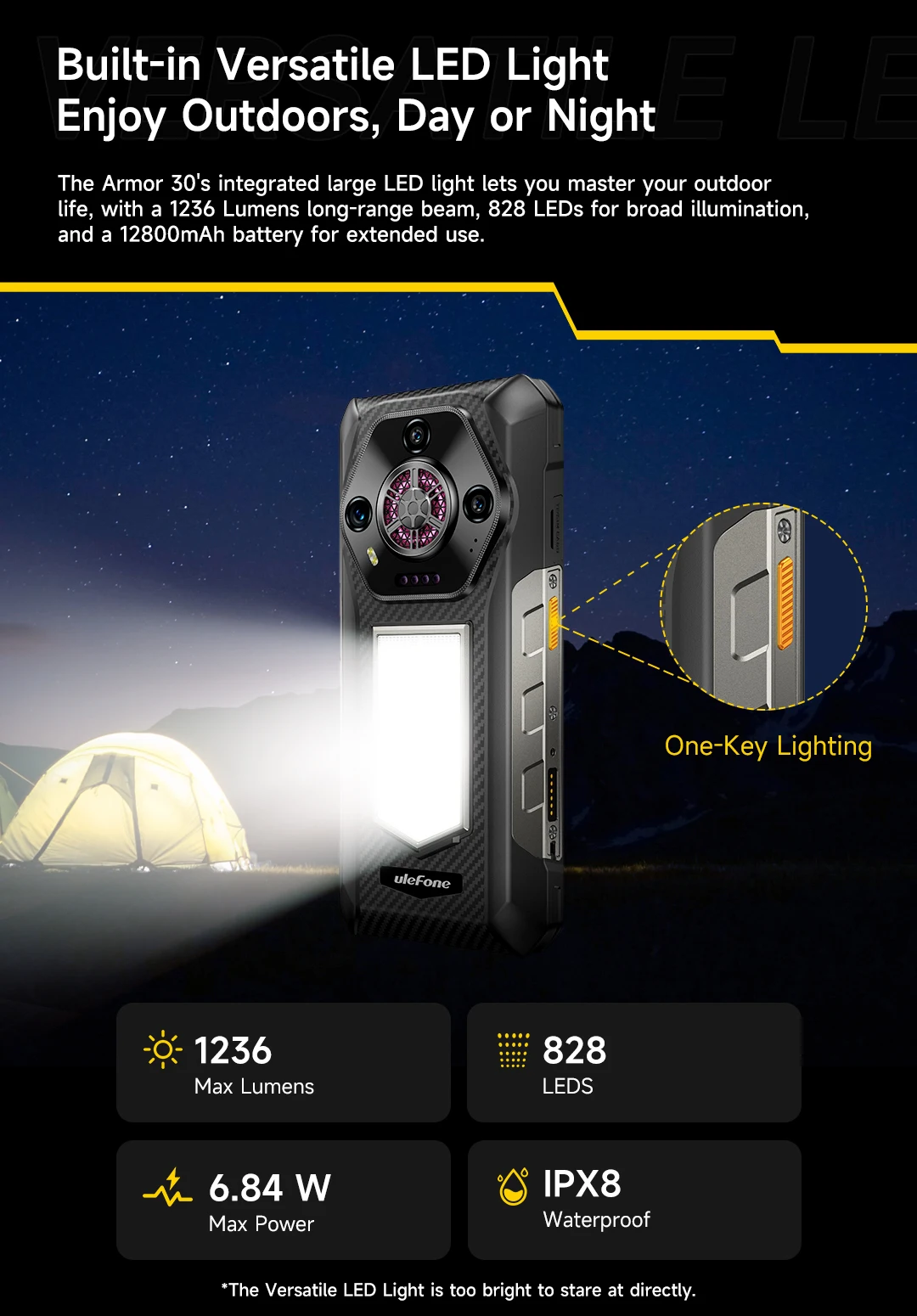 【World Premiere】Ulefone Armor 30 Rugged Phone 12800mAh 24GB+512GB Smartphone 120Hz Android 15 NFC Night Camera Global Version