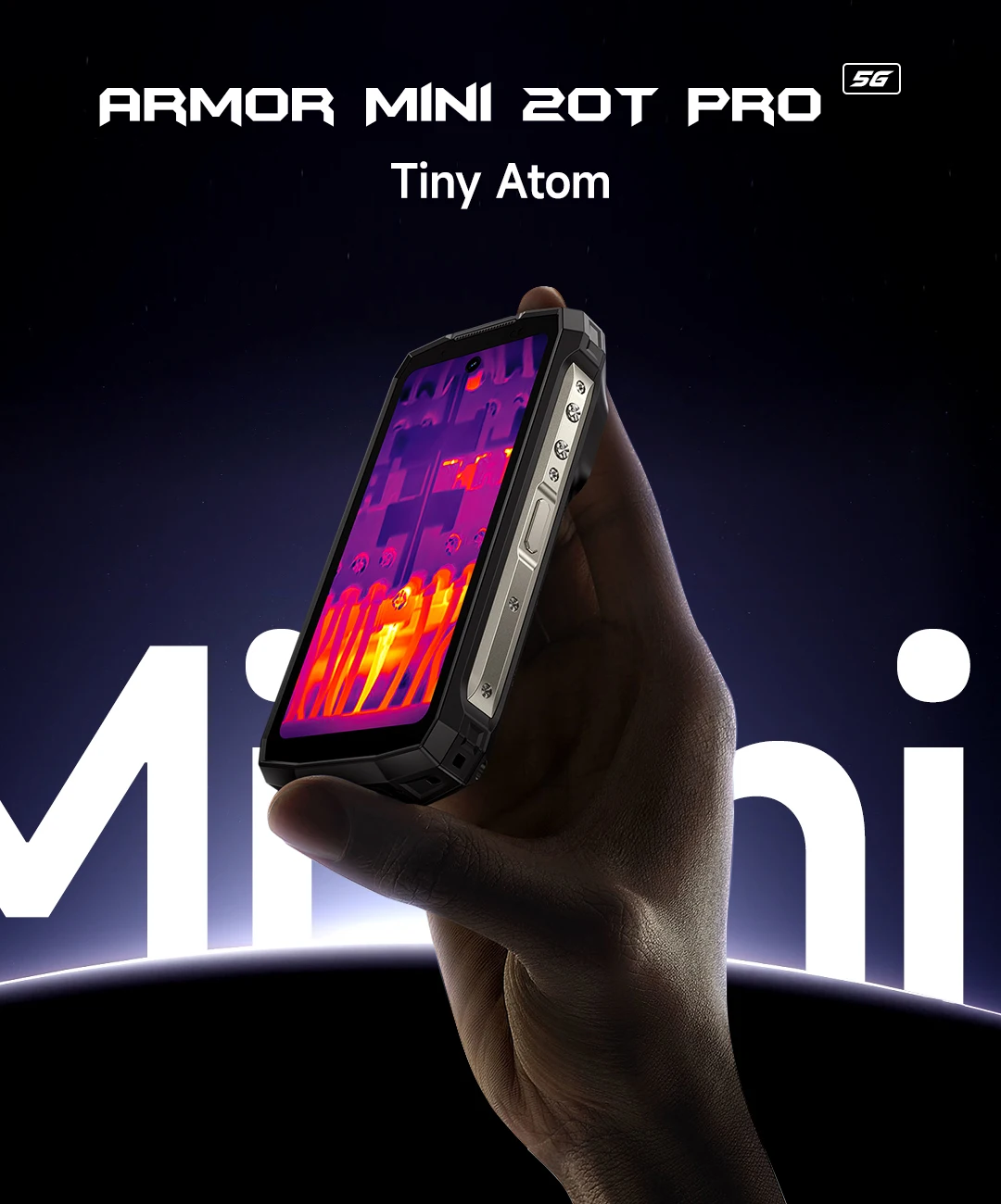 Ulefone Armor Mini 20T Pro 5G THERMAL 4.7' Rugged Phone Android 14 Smartphone 256GB ROM Mobile Phone Thermal Imaging