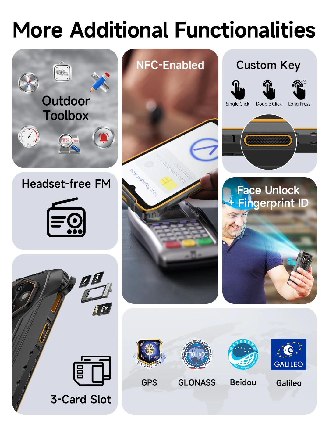 Ulefone RugKing 4 Pro Rugged Phone Android 15 Up to 16GB+256GB Waterproof Smartphone 10200mAh 48MP Camera NFC Global 6.56" 120Hz