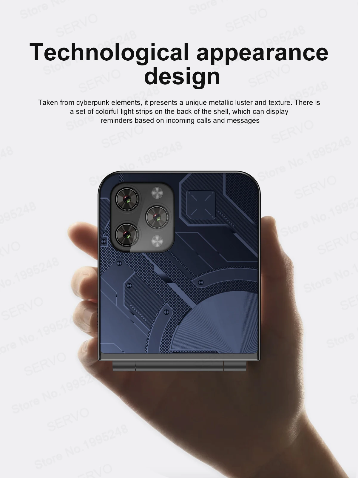 SERVO Flilo9 3G Mobile Phone Dual SIM Standby Call Recording Speed Dial FM Radio Blacklist Flashlight Foldable Button Cellphones