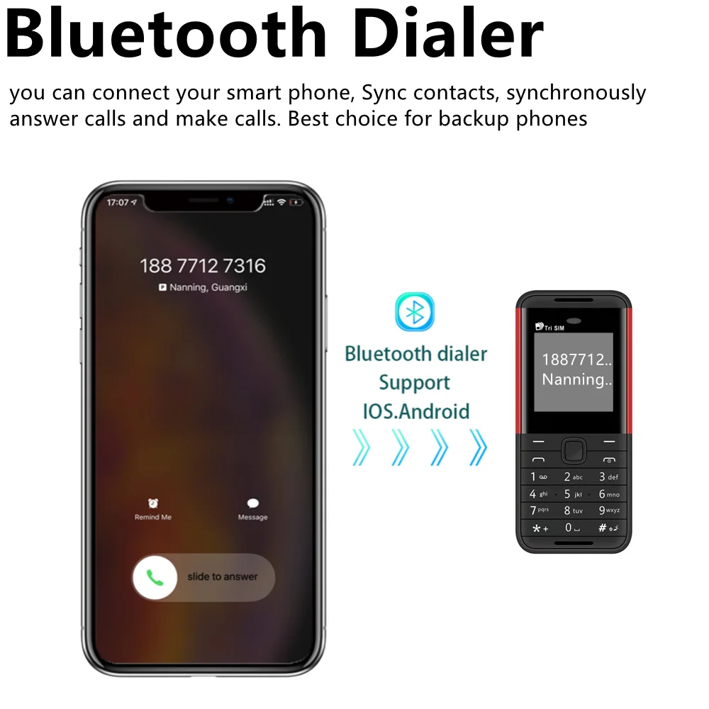 SERVO BM5310 3 SIM Card 3 Standby Mini Mobile Phone Auto Call Recorder Bluetooth Dial Speed Dial Magic Voice 1.3' Cellphone