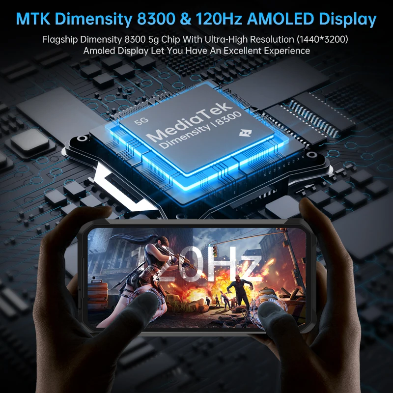 【World premiere】Unihertz by 8849 Tank 4 Pro Smartphone 5G with 720P Projector Dimensity 8300 36GB+1TB Cellphone 3k AMOLED
