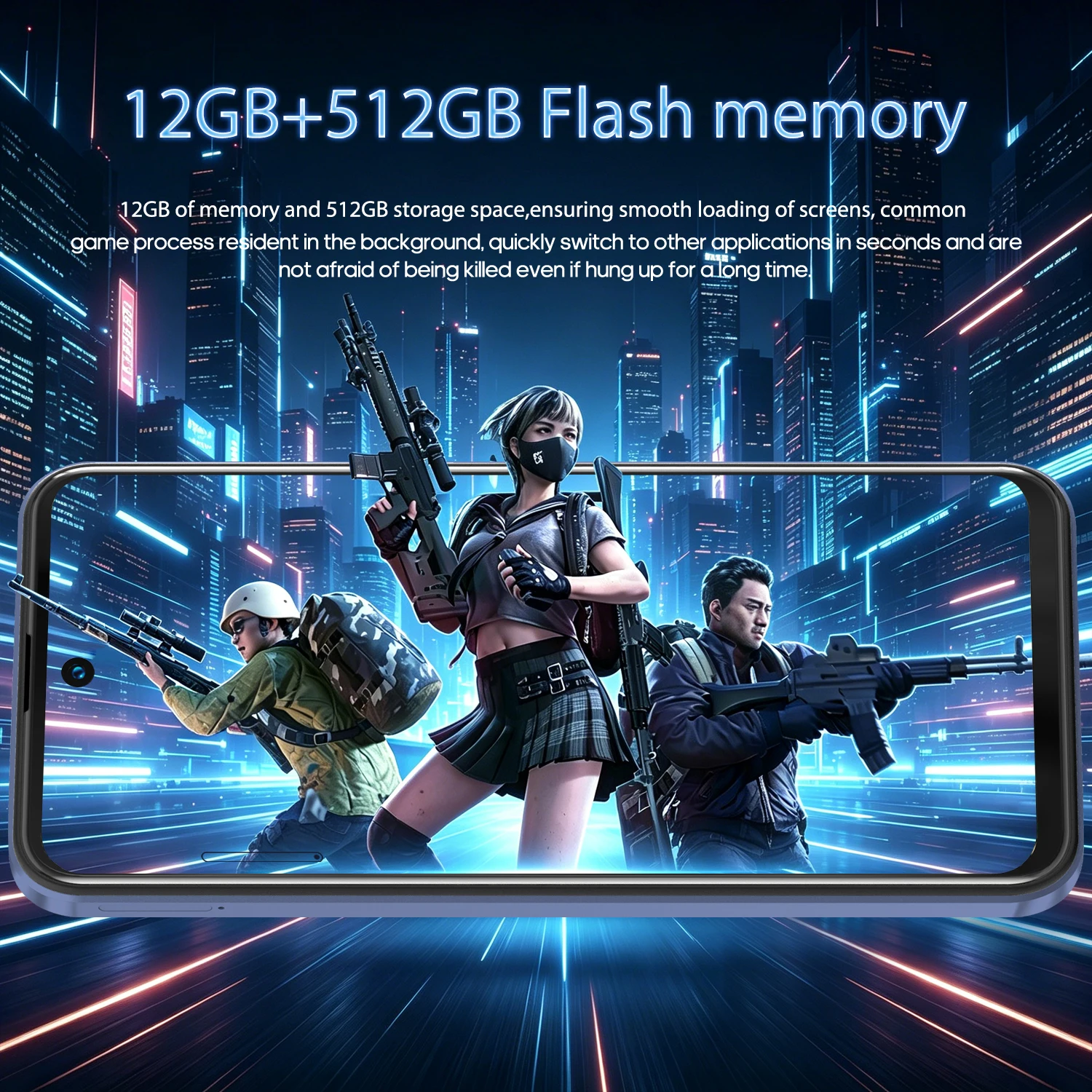 FUFFI M17 Pro Smartphone Android 8G RAM 512GB ROM 6.56 Inch Cellphone 720x1612HD 24+48MP 5800mAh Battery 5G Network Mobile Phone