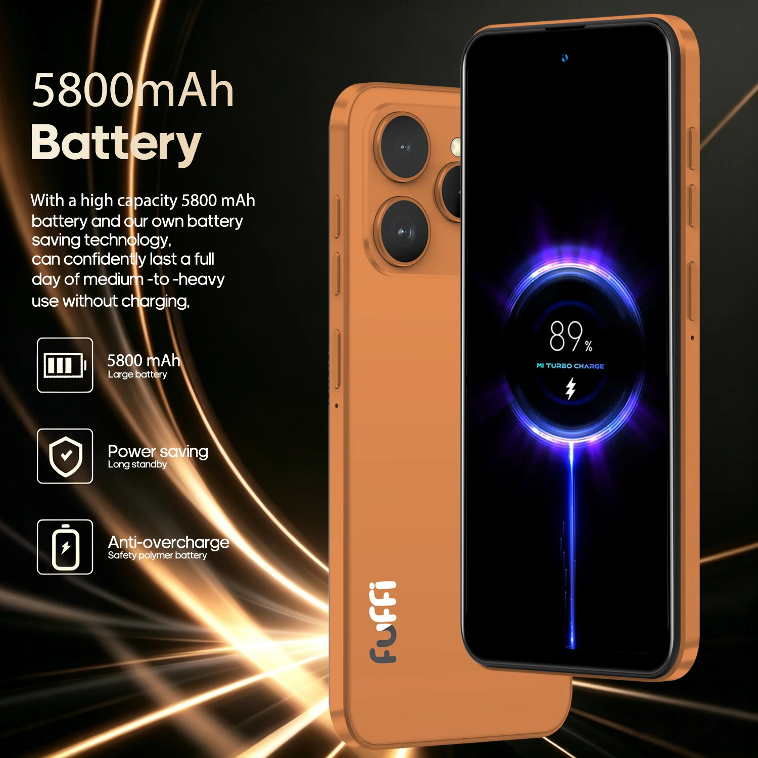 FUFFI M17 Pro Smartphone Android 8G RAM 512GB ROM 6.56 Inch Cellphone 720x1612HD 24+48MP 5800mAh Battery 5G Network Mobile Phone
