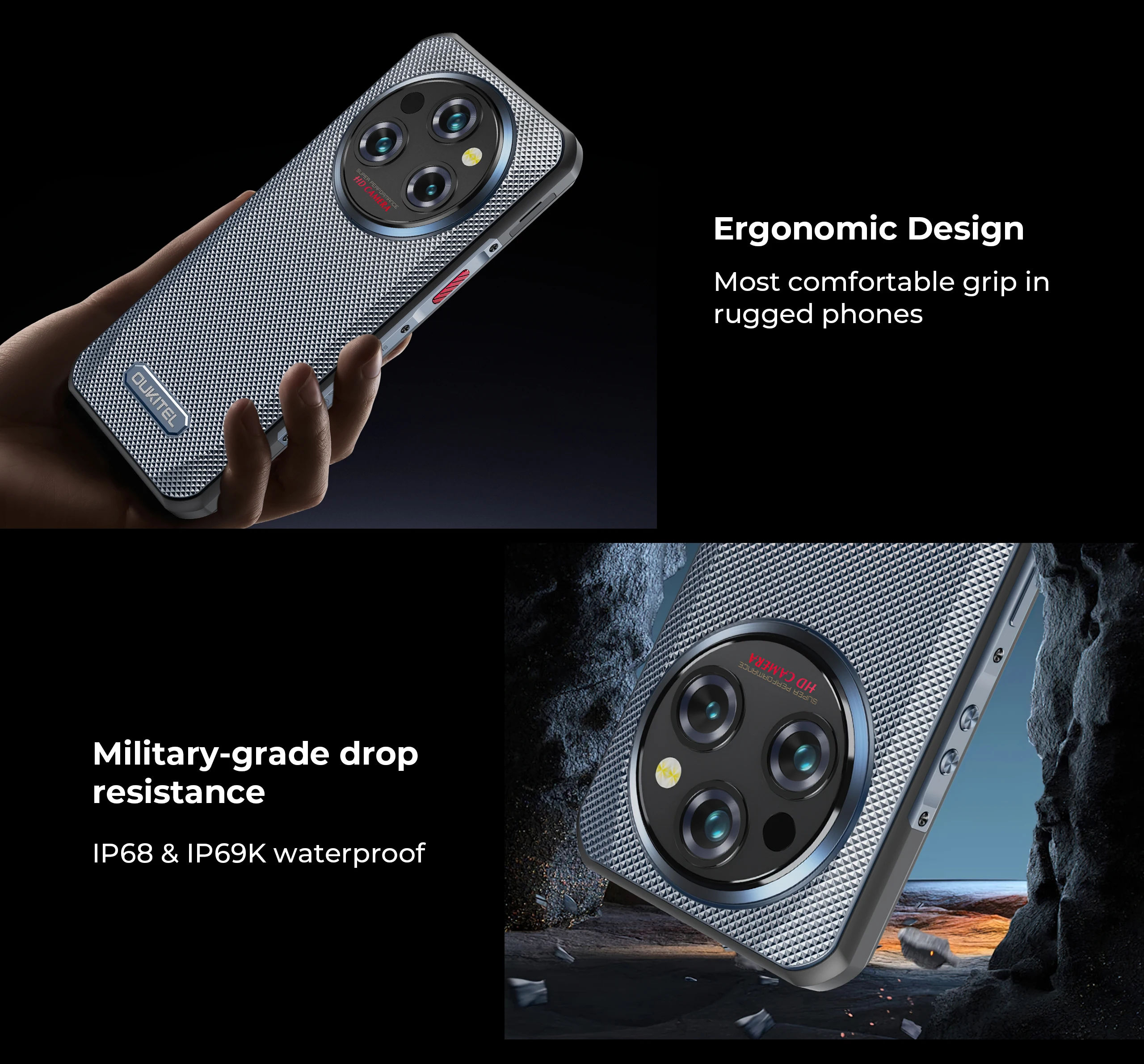 OUKITEL WP35 Rugged Smartphone 5G 11000mAh Big Battery Android Mobile Phone 24GB+256GB 108MP Camera 6.6" FHD+ Display IP68 Wa
