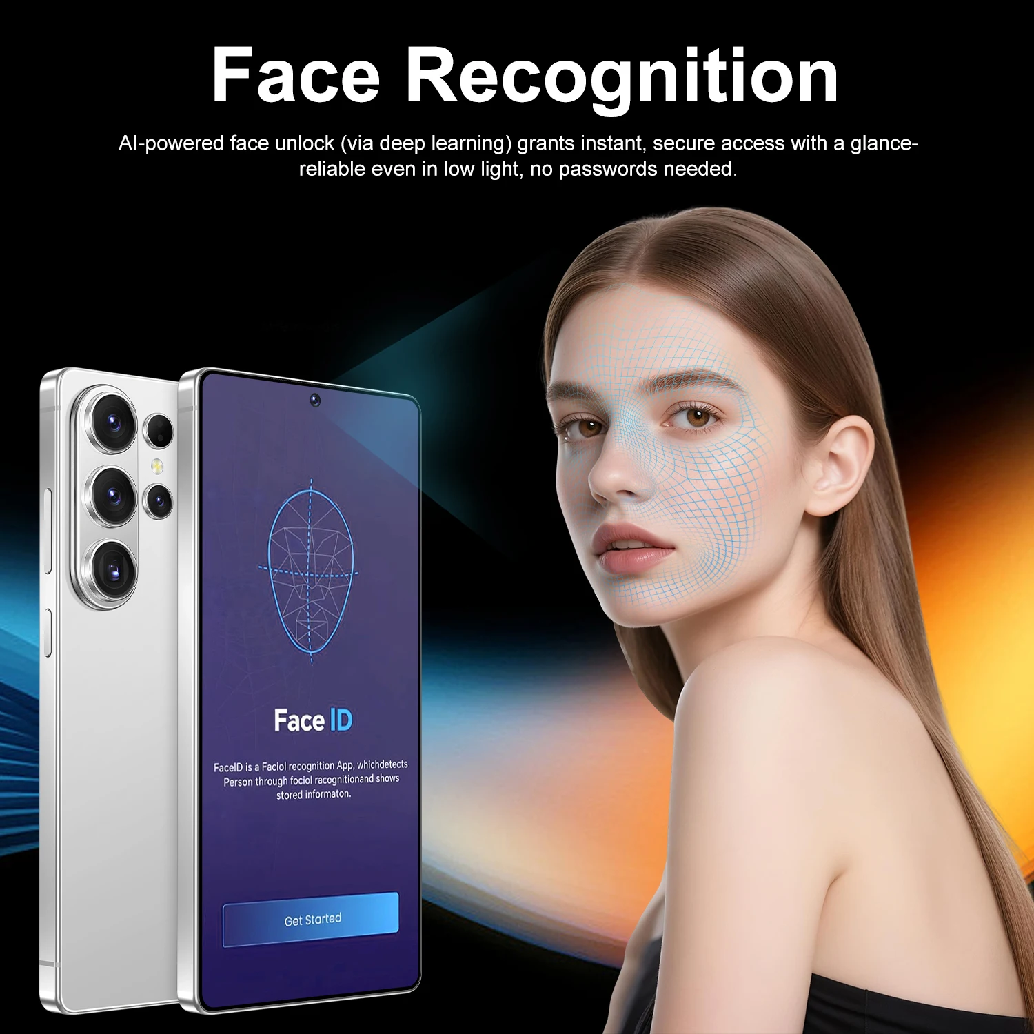 {Hot New } IVMI XS26 Ultra Smartphone 6.9-inch Android 10 3GB RAM 16GB ROM Face ID 4G Network Google Play Store Phone