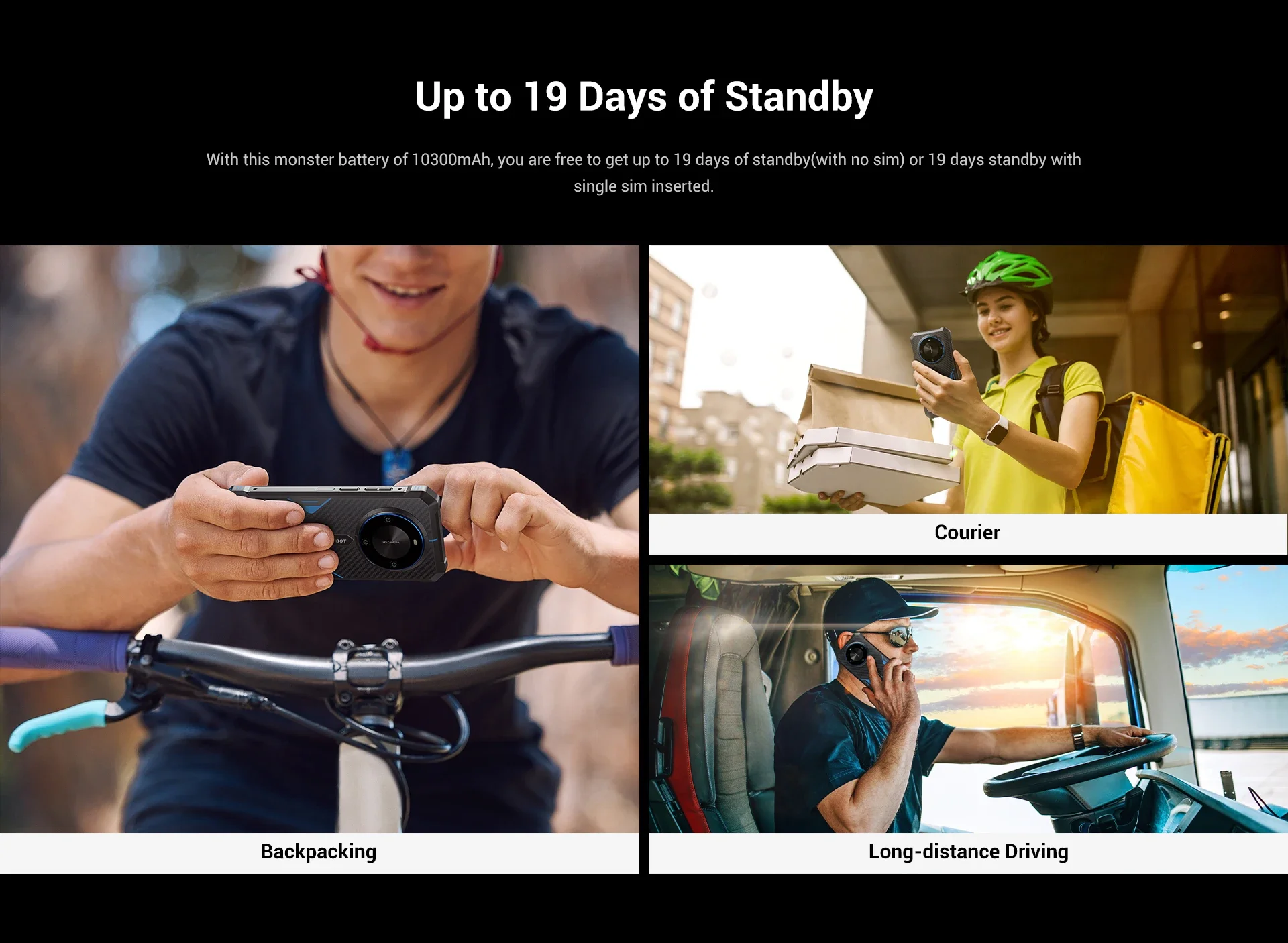 FOSSiBOT F105 Rugged Smartphone 12(4+8)GB+64GB 10300mAh Android 14 OS Mobile Phone 20 MP Camera 6.745" HD+ IPS Phone