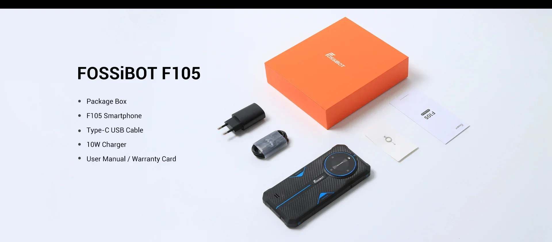 FOSSiBOT F105 Rugged Smartphone 12(4+8)GB+64GB 10300mAh Android 14 OS Mobile Phone 20 MP Camera 6.745" HD+ IPS Phone