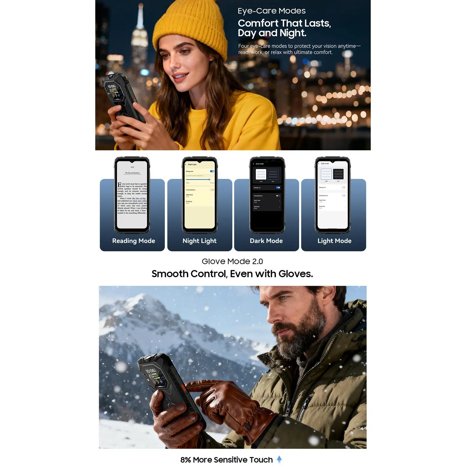Blackview ROCK 1 Rugged Phone 8GB+256GB 6.56" 90Hz Display Android 16 Helio G81 15000mAh Battery 16MP Camera 4G 55W NFC Phone