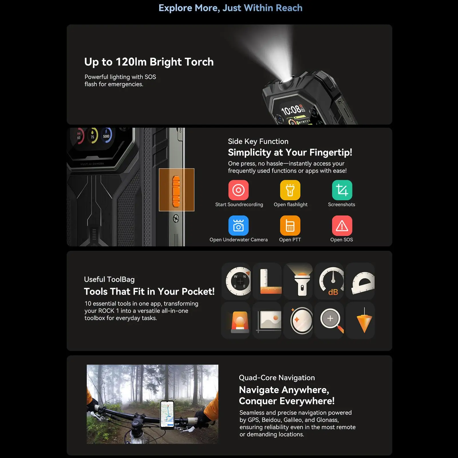 Blackview ROCK 1 Rugged Phone 8GB+256GB 6.56" 90Hz Display Android 16 Helio G81 15000mAh Battery 16MP Camera 4G 55W NFC Phone
