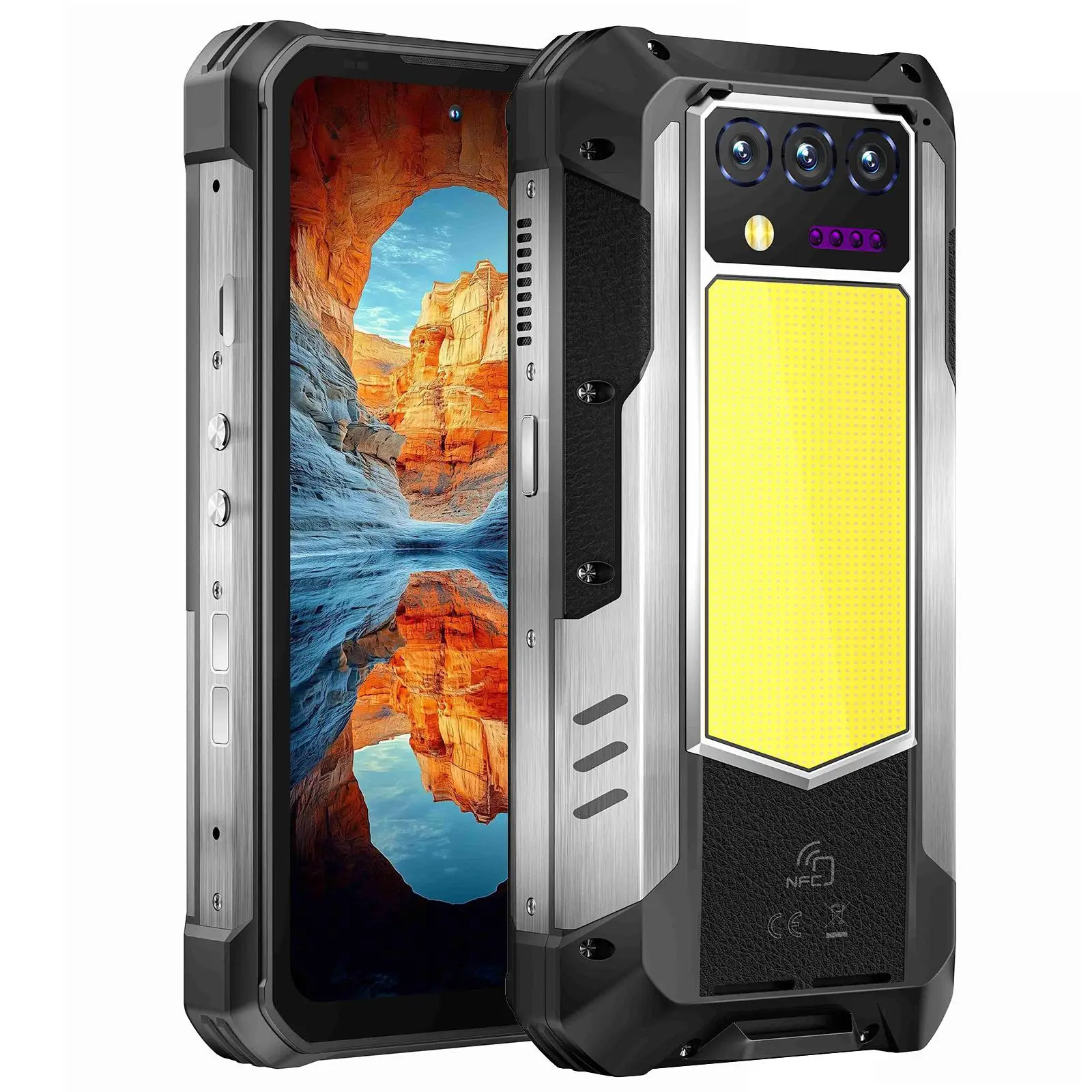 OUKITEL WP100 Titan 5G Rugged Phone 36GB+512GB 33000mAh 66W Charging 200MP 6.8'' Android 14 Projector Camping Light Smartphone