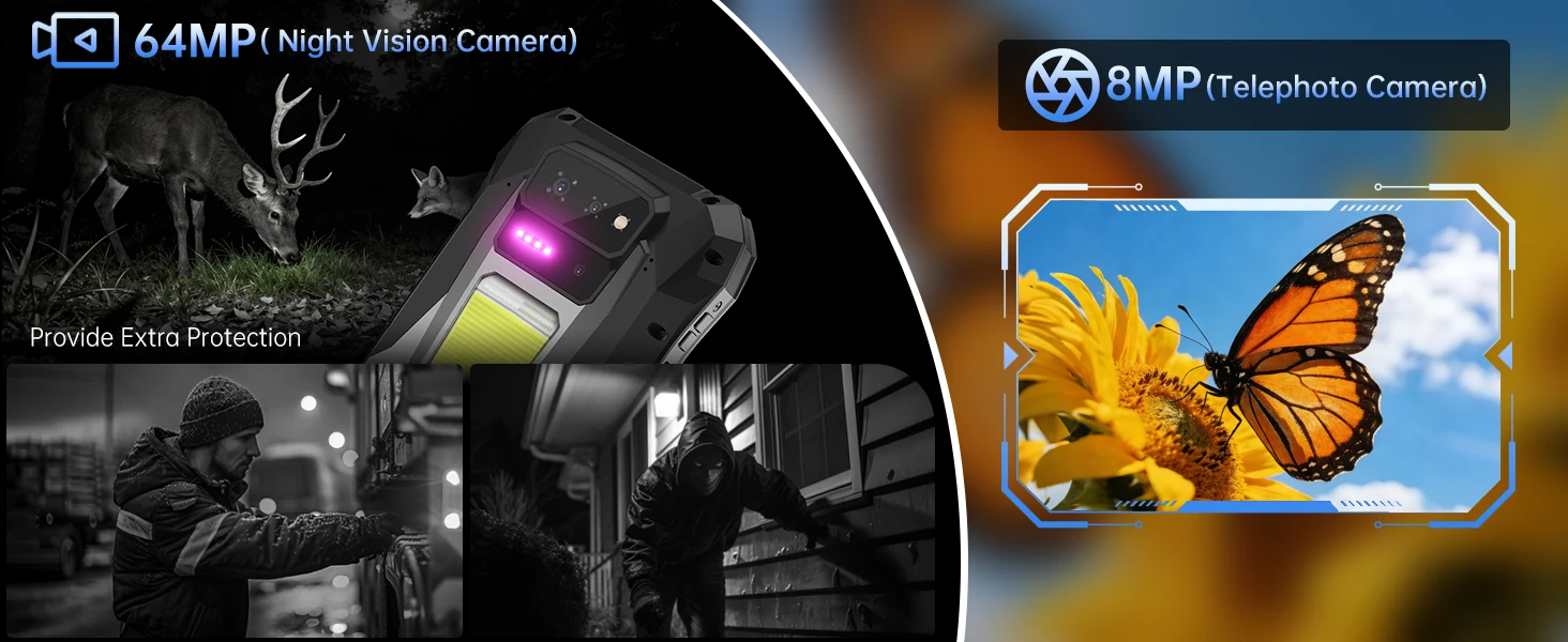 8849 Tank X Unihertz 220 Lumens 1080P Projector Rugged Smart Phone Android16 17600mAh 512G Dimensity 8200 NFC Night Version 2026