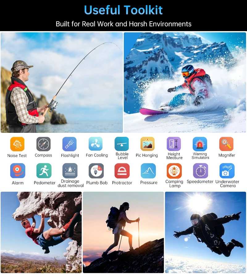 Unihertz 8849 TANK X 5G Smartphone 32+512GB Built-in 1080P 220 Lumen Projector 50MP+64MP Camera Android 15 17600mAh Battery NFC