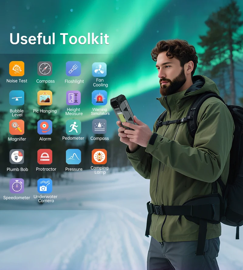 8849 Hike Unihertz Rugged Smartphone 23800mAh 24GB+512GB Expandable 2TB 1200Lumen Flashlight Android14 Two Speakers 6.79'' 120Hz