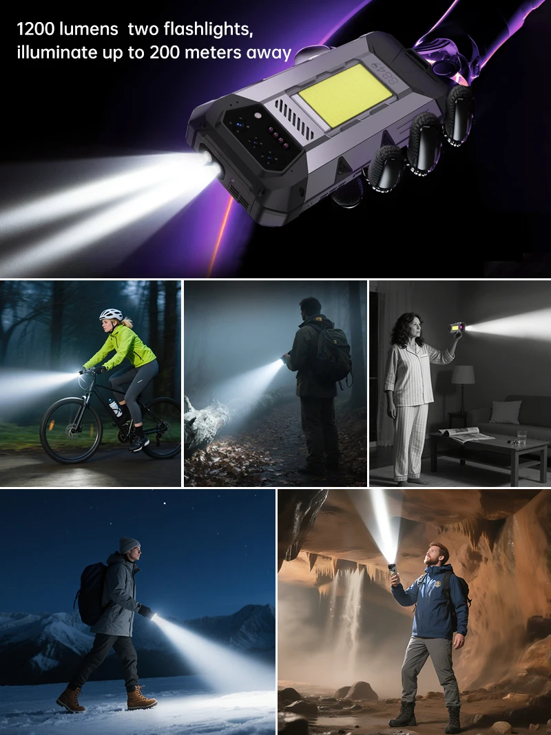 8849 Hike Unihertz Rugged Smartphone 23800mAh 24GB+512GB Expandable 2TB 1200Lumen Flashlight Android14 Two Speakers 6.79'' 120Hz
