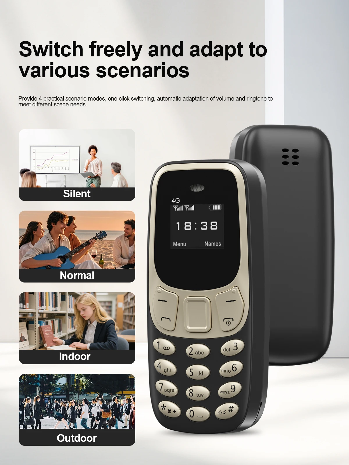 SERVO BM10 Super Mini Mobile Phone 4G LTE Dual SIM Standby Speed Dial Call Recording Blacklist MP3 Player Small Backup Cellphone